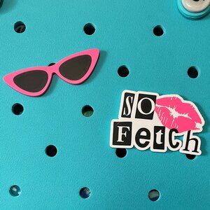 Set of 2 Mean Girl Bogg Charms-So Fetch-Sunglasses B Stock Bogg Charms